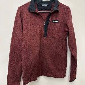 Columbia Maroon Quarter-Zip Pullover